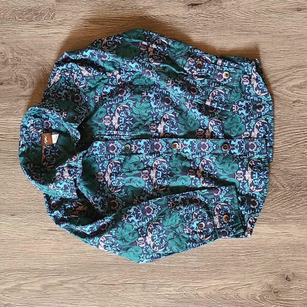 TEA boys printed button down